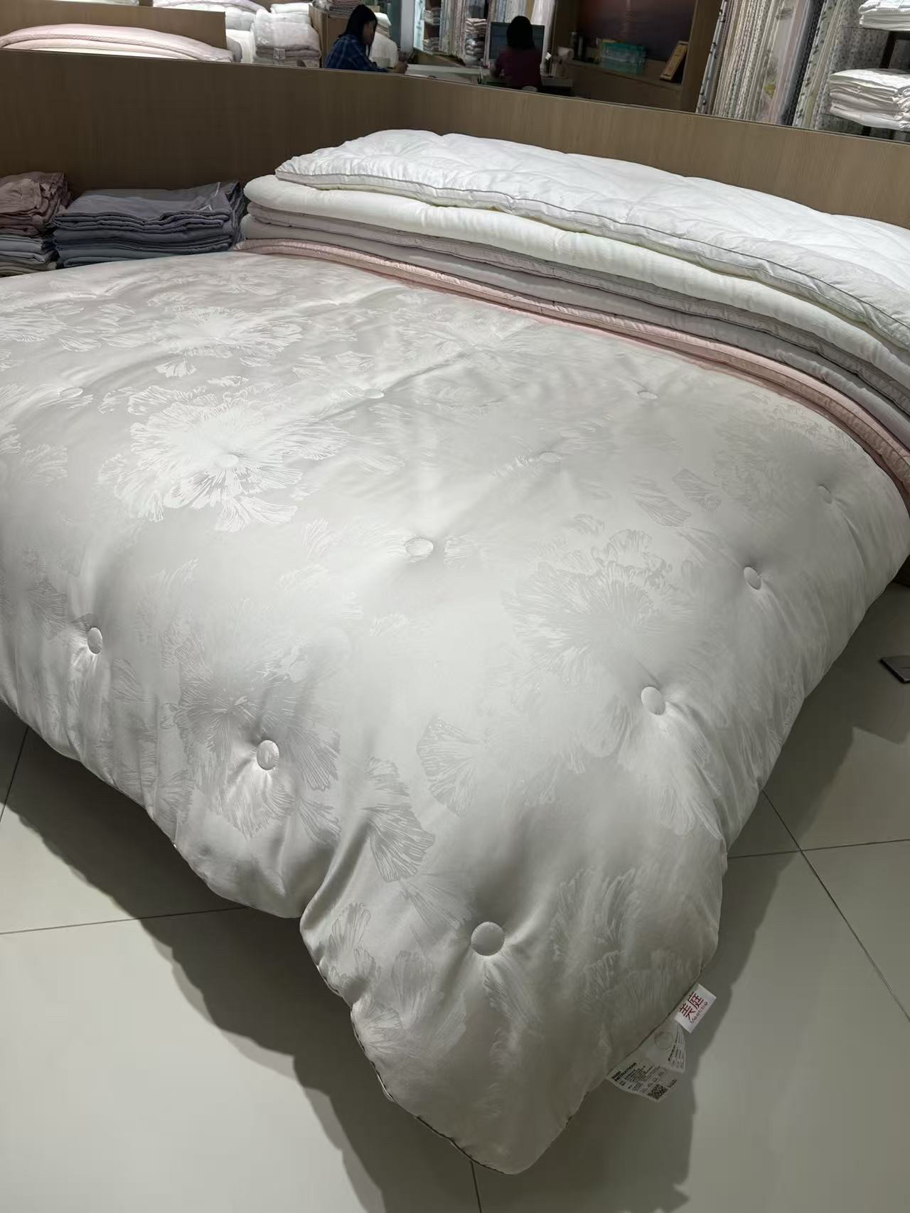 美庭玻尿酸冬被柔软亲肤莱赛尔天丝被子提花结婚双人被芯