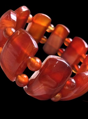 玉手链手排红玛瑙手链手串玉石手牌霸气男款手串多款红色玉器礼品