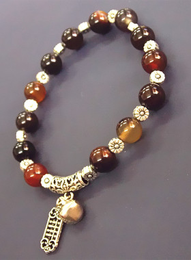 梦幻玛瑙水晶民族风饰品铃铛手串