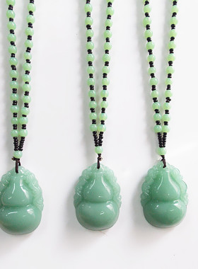 琉璃缅甸翡翠挂件吊坠项链