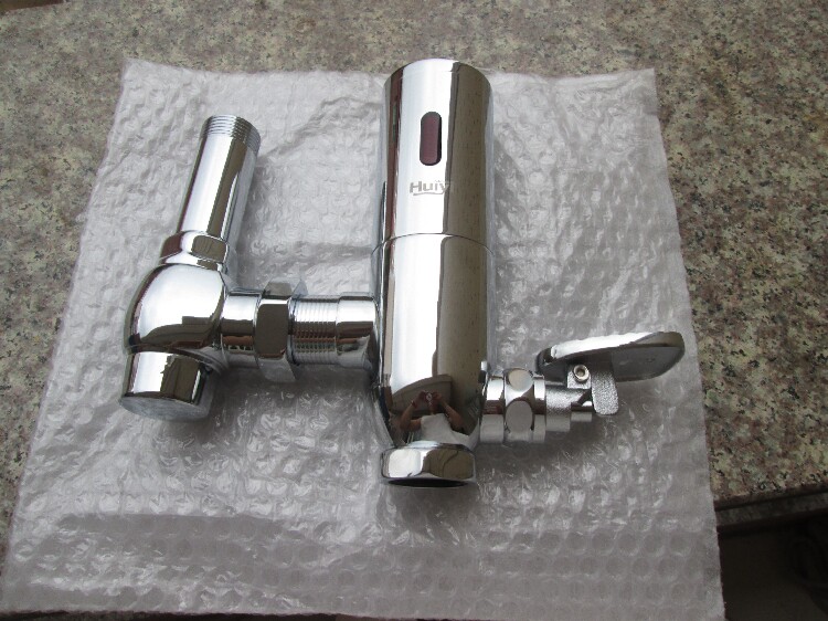 铜全自动感应大便冲洗阀带脚踏两用 卧式脚踩蹲便池冲水两用