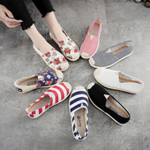 新款 轻便透气一脚蹬女士单鞋 老北京布鞋 春季 时尚 休闲帆布鞋 学生鞋