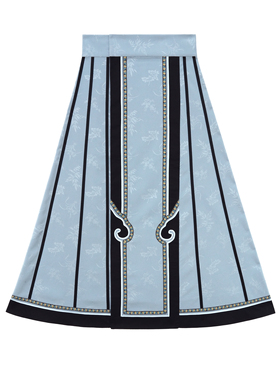 原创清代样式｜灰绿色阑干裙