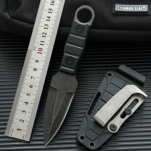 户外刀荒野生存K鞘直刀防身野外便携吃肉小刀露营垂钓锋利水果刀