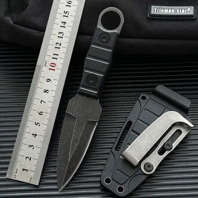 户外刀荒野生存K鞘直刀防身野外便携吃肉小刀露营垂钓锋利水果刀