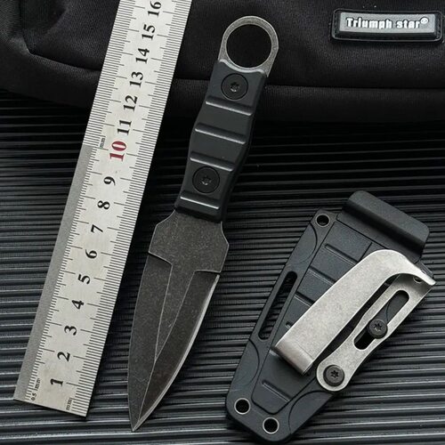 户外刀荒野生存K鞘直刀防身野外便携吃肉小刀露营垂钓锋利水果刀