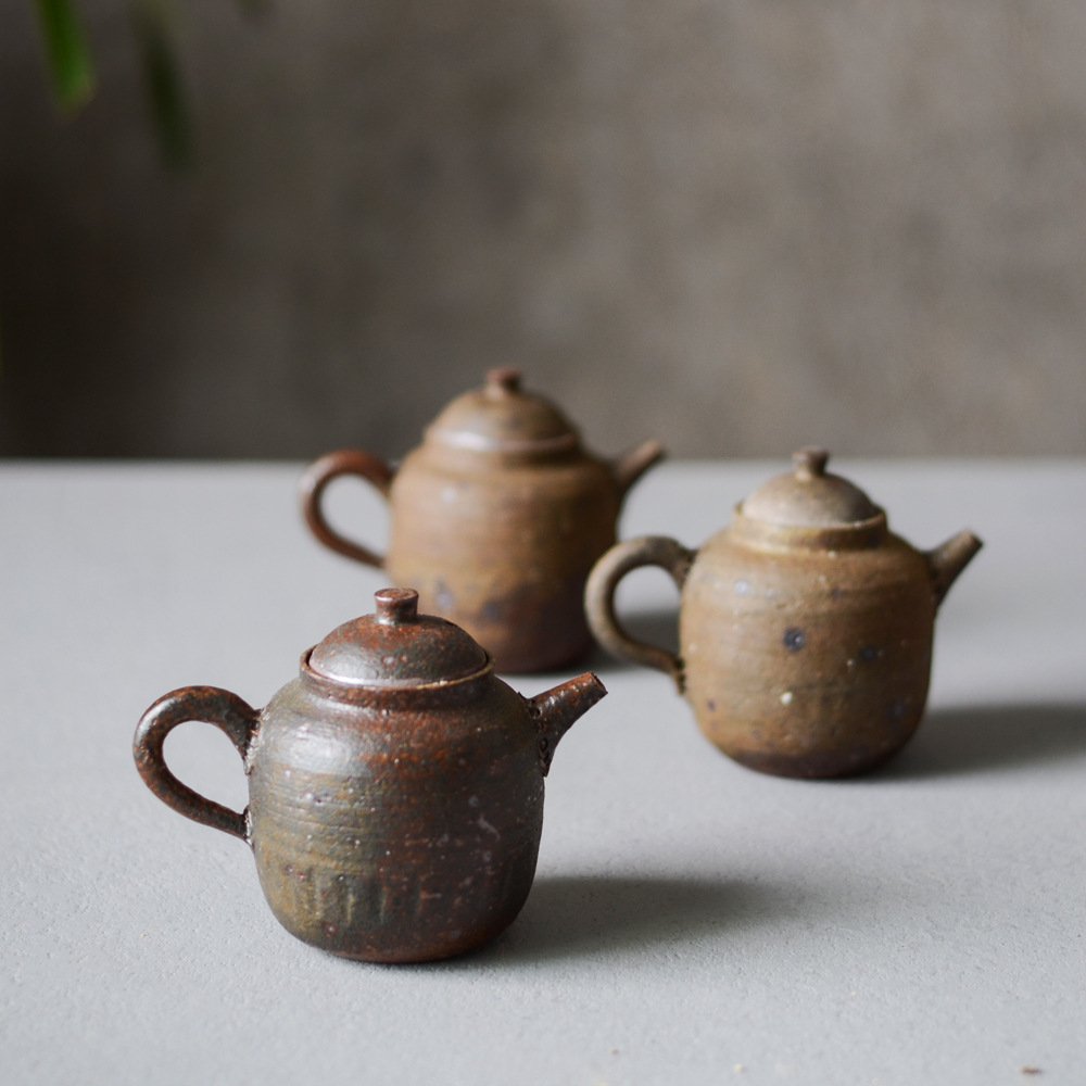 宜兴茶壶纯手工粗陶壶原矿老泥柴烧壶台湾茶壶陶瓷泡茶壶古陶壶