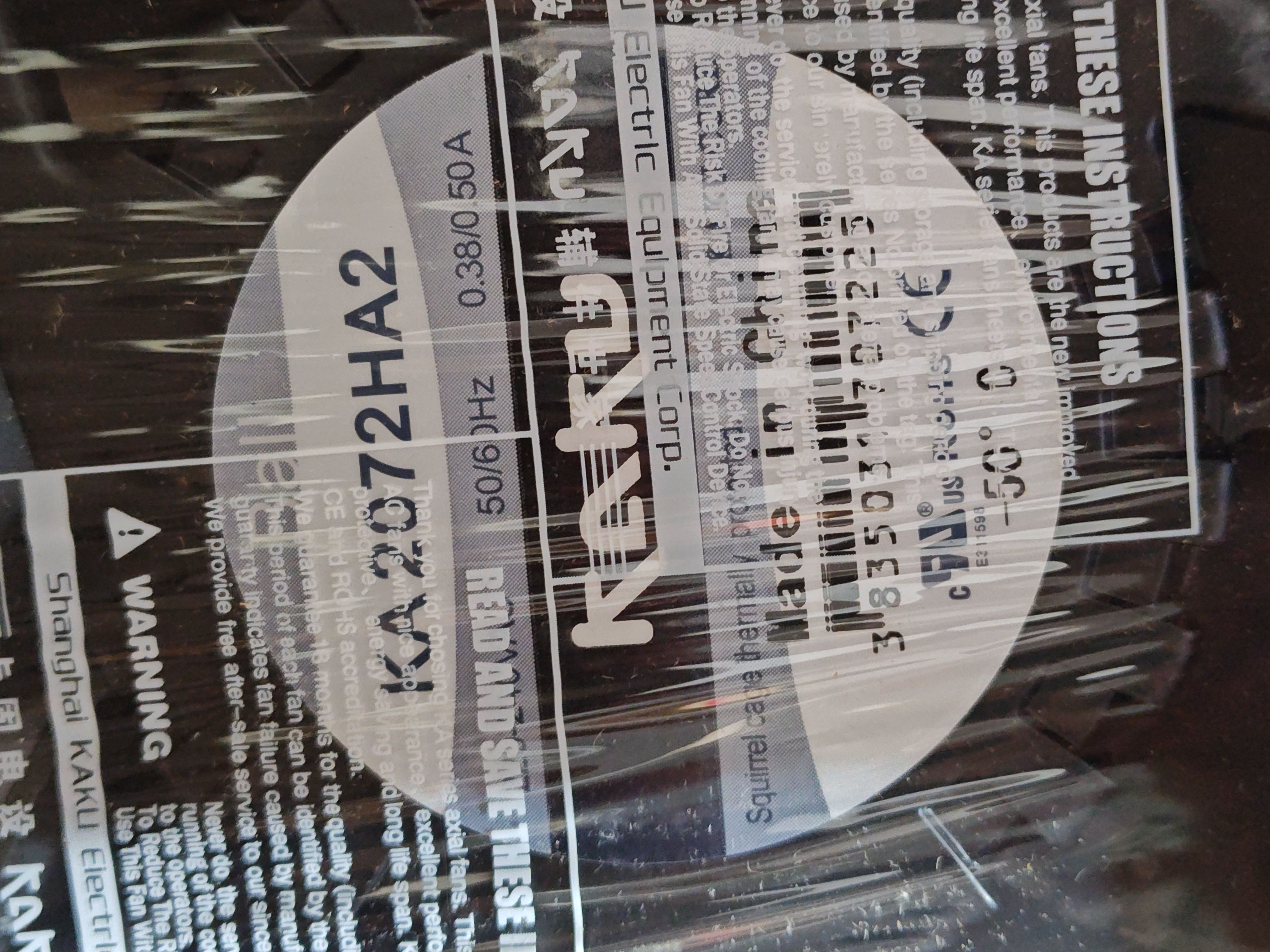 KAKu 散热风扇 KA2072HA2 DC230V0.38/0.5A at56