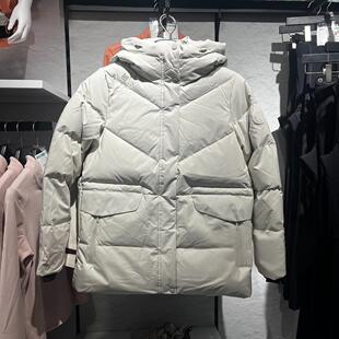 探路者羽绒服女 25秋冬户外防风保暖轻薄鹅绒连帽外套TADDAN92552