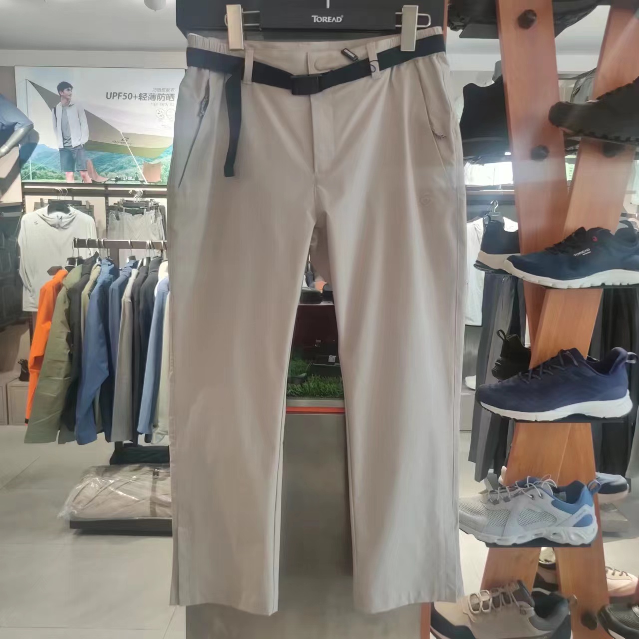 探路者女裤23新款速干透气弹力户外登山徒步裤九分裤TAMMAL82246