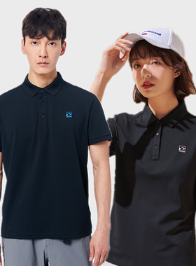 探路者T恤男女 春夏新款户外透气POLO翻领短袖T恤TAJI81859/82860