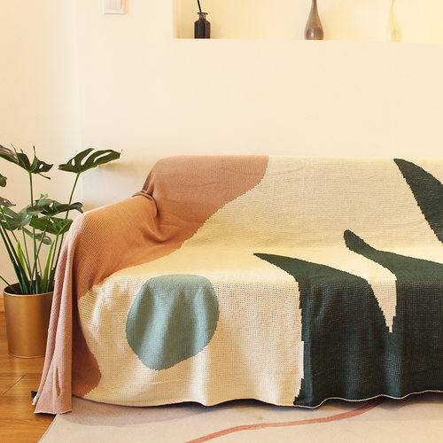 ins沙发毯纯棉北欧盖毯