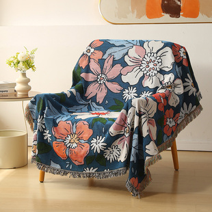 美式田园风全盖单人沙发巾沙发毯防尘布桌布四季通用毯盖布高级感