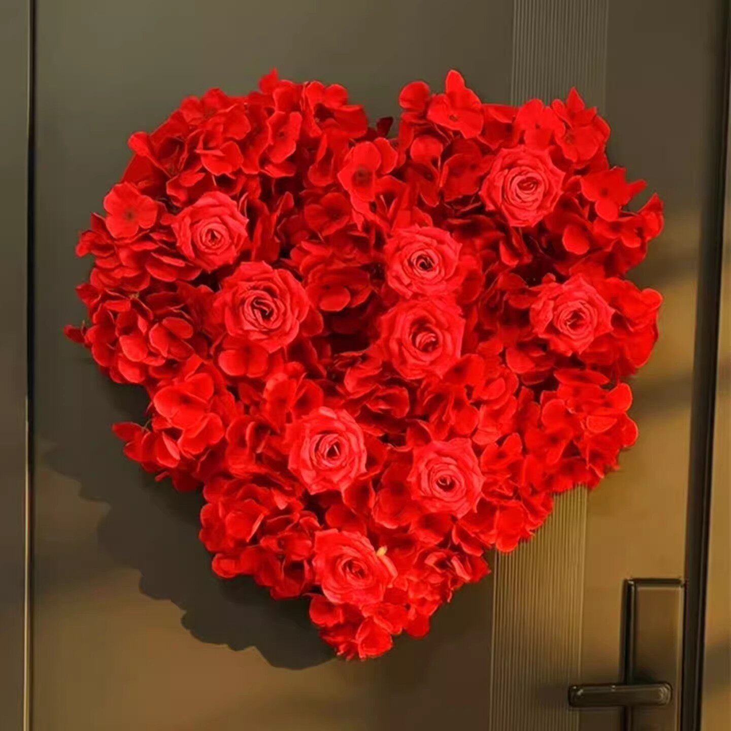 结婚玫瑰花立体婚房布置喜联装饰喜字女方卧室婚礼门贴大门对联