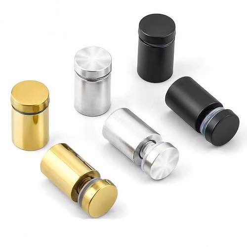 不锈钢黑色广告钉金色玻璃盖帽