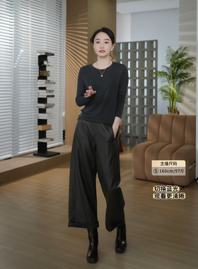 邱莹莹 HELA AOMI“日本进口东洋纺绸丽.自热羊毛T”莱赛尔T恤