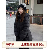 邱莹莹 90白鹅绒抽绳收腰气质保暖羽绒服 纤腰羽绒 HELA AOMI