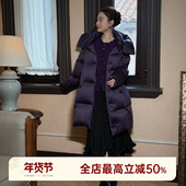 染色工艺长款 邱莹莹 羽绒服 光泽克鲁达 95鹅绒日式 HELA AOMI