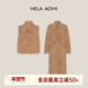 邱莹莹HELA 毛线领马甲两件套外套 驼绒两件套 AOMI 100%骆驼绒