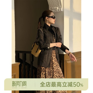 80%桑蚕丝立领夹克外套 非遗线·L.P香云纱 邱莹莹HELA AOMI