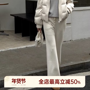 邱莹莹 HELA AOMI “超高腰.暖冬裤” 垂坠感通勤风休闲裤