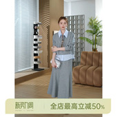 直筒半身裙宽松两件套 假两件卫衣 邱莹莹HELAAOMI 淡颜套装