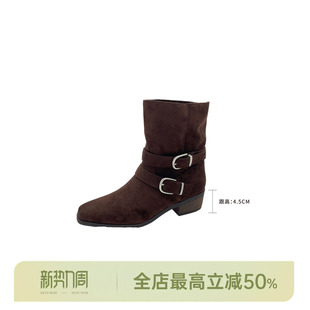 摩登时代羊京绒舒适耐穿气质时装 AOMI 短靴 HELA 邱莹莹