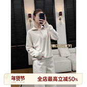 HELA AOMI 拉链毛衣 邱莹莹 绵羊毛89.1%一线成衣无缝针织衫