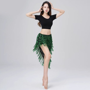 肚皮舞新款 练功服印度舞演出服亮片三角巾腰链女性感舞台表演服装