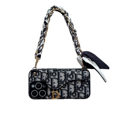 适用苹果16promax手机壳斜挎插卡华为pura70pro荣耀400女oppofindx8s小米15挂绳vivoX200外壳华为Nova14Pro潮