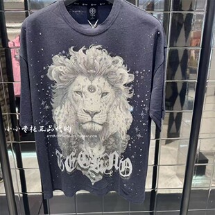 轻奢潮牌TCH专柜正品 烫钻狮子印花短袖 T恤 T78B106025 2026春夏款