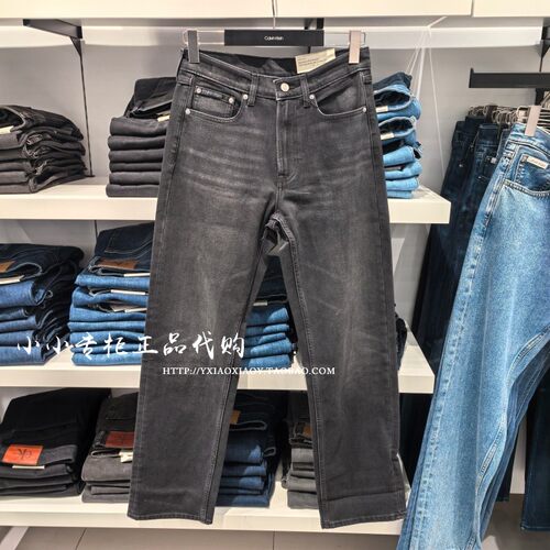CKJeans磨绒直筒牛仔裤