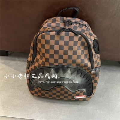 SPRAYGROUND棋盘格透明双肩包