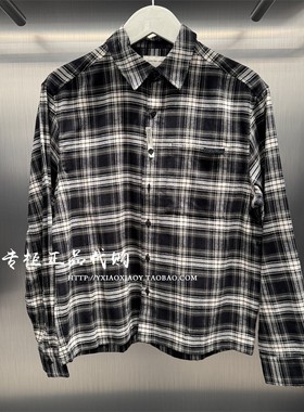 CK Jeans专柜正品 2025冬季新款男士时尚百搭翻领格子衬衫4RE114G