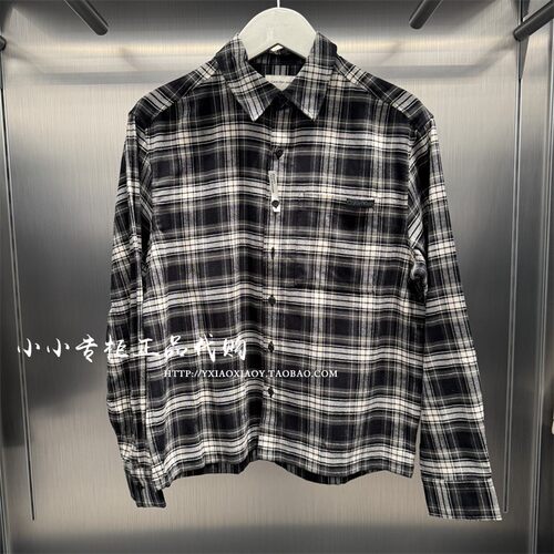 CK Jeans专柜正品 2025冬季新款男士时尚百搭翻领格子衬衫4RE114G