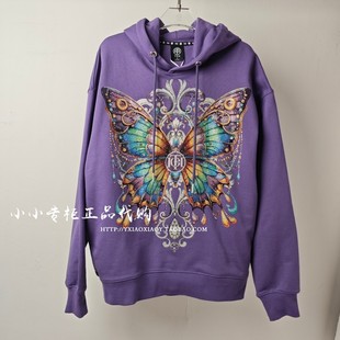 轻奢潮牌TCH专柜正品 T75C12E9002 2025秋冬重工烫钻纯棉连帽卫衣