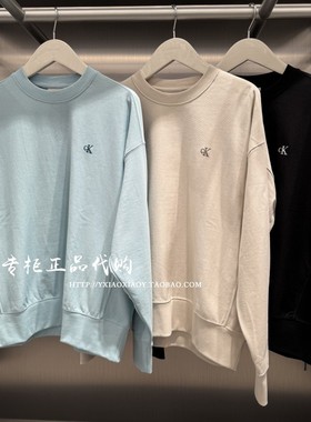 CK Jeans专柜正品 2025秋款男士休闲刺绣宽松落肩运动卫衣4RC277G