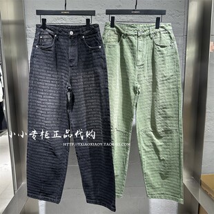 VETEMENTS维特萌专柜正品 2025秋款男女字母满印牛仔长裤35566004