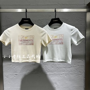 35552003 VETEMENTS维特萌专柜正品 2025秋款 女士字母印花短袖 T恤