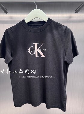 CK Jeans专柜正品 2026春夏新款女士经典复古百搭短袖T恤 47G825G