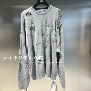 潮牌破洞宽松针织衫 INXX专柜正品 男女时尚 TFC4068238 22冬款 毛衣