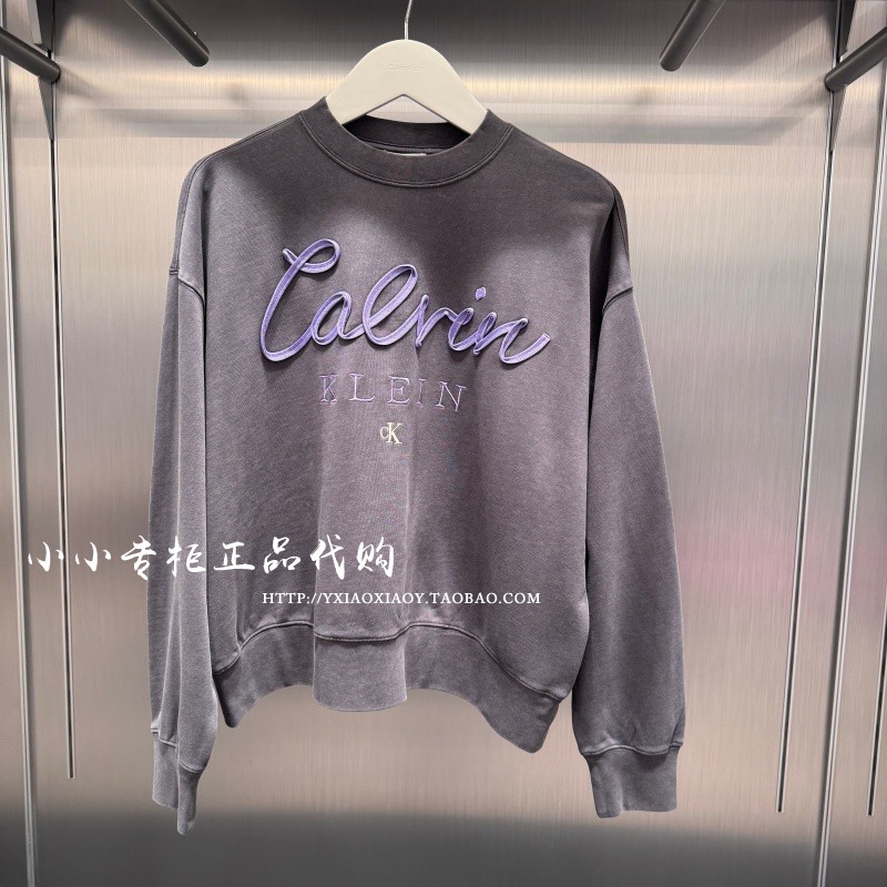 CKJeans宽松刺绣圆领卫衣图片