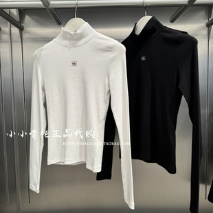 Jeans专柜正品 T恤 2025秋款 长袖 47D203G 女士刺绣半高领打底衫