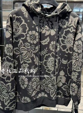 TCH轻奢潮牌专柜正品 2025秋冬新款满印烫钻连帽卫衣 T75C12E9010