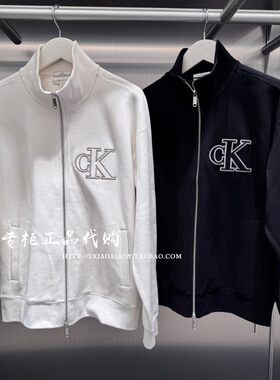 CKJeans刺绣立领开衫外套