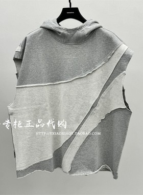 INXX专柜正品 2024夏款TOFOURTH男女刺绣拼接无袖卫衣 TFE210B100