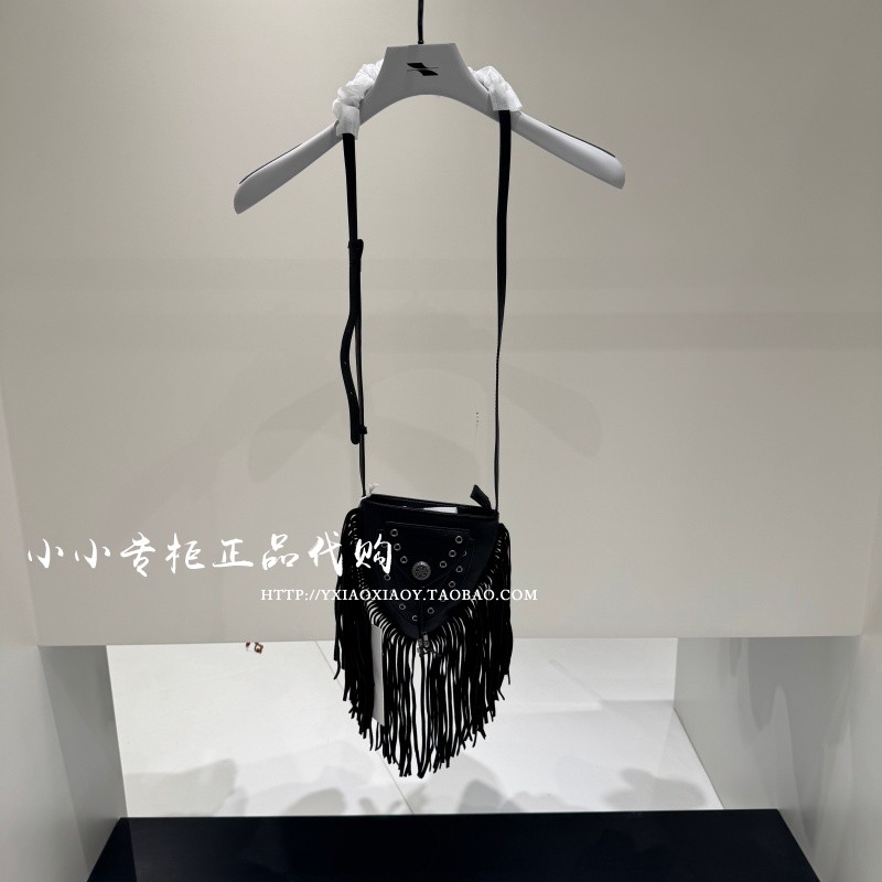 INXX专柜正品 2025新款男女皮质带流苏单间斜跨手提包 XSF4706039