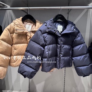 女士保暖90鹅绒连帽羽绒服44D525G 2025秋冬新款 Jeans专柜正品