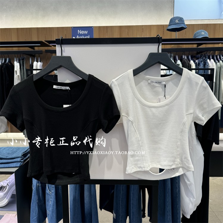 CKJeans露背百搭短袖T恤
