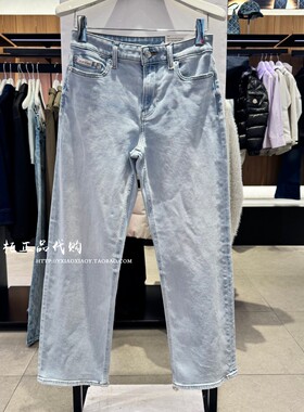 CK Jeans专柜正品 2026春夏新款女士复古洗水直筒牛仔裤 47F718G